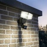 RexTech Solar buitenlamp - Floodlight/beveiligingslamp 'James II' - Met bewegingssensor - Helder wit licht - Schijnwerper met los paneel - Tuinverlichting op zonne-energie