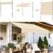 Merkloos Luifels - 400cm Zonneluifel Verstelbaar - UV- en Waterbescherming voor Balkon, Terras en Tuin - Beige