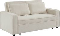 sweeek - 2-zits bouclé slaapbank - Crème