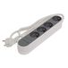 Grijs-witte designmultistekkerdoos, 4 x 16 A – 3m