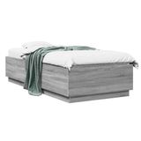 vidaXL Sonoma bedframe, grijs, 80 x 200 cm, bewerkt hout