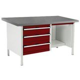 Bott Werkbank linoleum Cubio - 3 laden - B 1500 mm