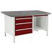 Bott Werkbank linoleum Cubio - 3 laden - B 1500 mm