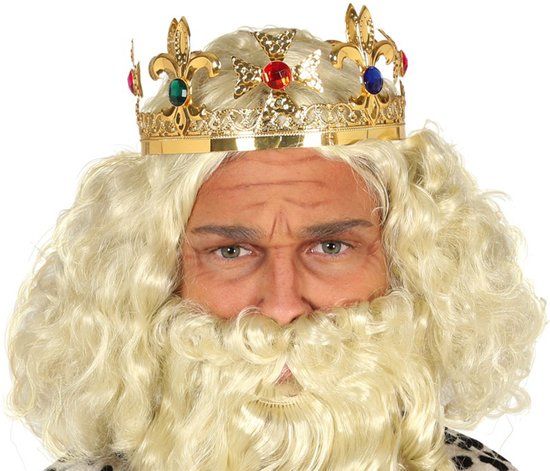 Guircia Verkleed Kroon - Goud - Metaal - Volwassenen - Koningsdag/Carnaval