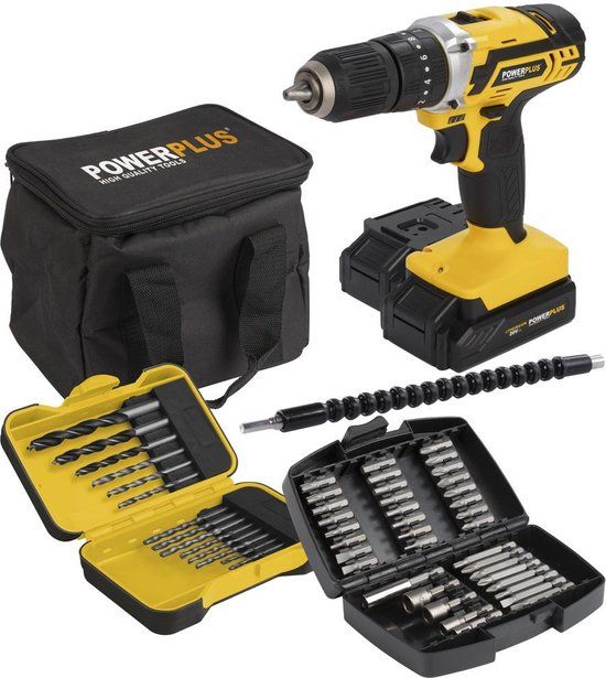 Powerplus POWX00840 Accu Klopboormachine - 20V - Incl. 2 Accu's & 53 Accessoires