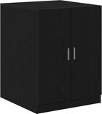 vidaXL Wasmachinekast Zwart Eiken 70,5 x 71,5 x 91,5 cm Bewerkt hout