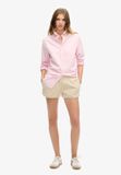 Superdry Sports Tech Racershort Dames Korte Broeken Pelican Beige