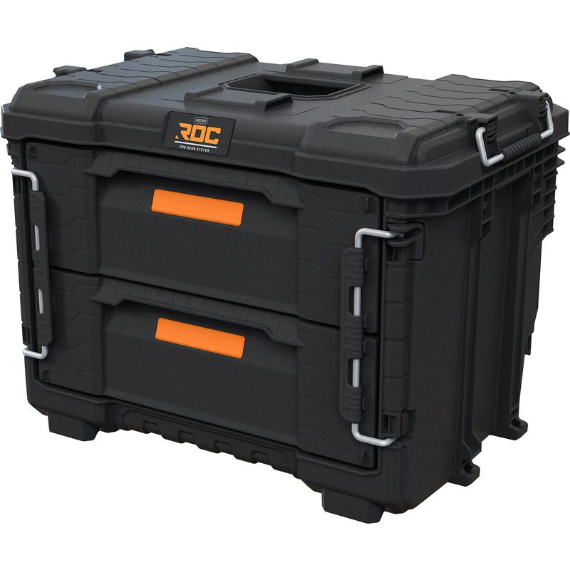 Keter Pro Gear XL Gereedschapskoffer - 2 lades - 56,6x38,5x41,1cm - Zwart
