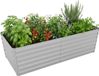Merkloos / Sans marque Relaxdays Moestuinbak - 60x200x100 cm - Metaal - Lichtgrijs