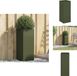 vidaXL Plantenbak 32x29x75 cm staal olijfgroen