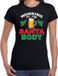 Bellatio Decorations Santa body fout Kerst t-shirt - zwart - dames - L