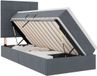 vidaXL LED opbergbed met matras Donkergrijs 90 x 200 cm Fluweel