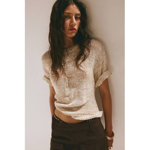 Mango gebreide trui - beige