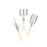 Kit de jardinage enfant, zinc et bois, 3 pièces, 3+