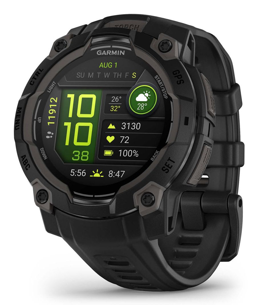 Garmin Instinct 3 45mm AMOLED Smartwatch - Black with Black Band
