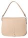 Viola Castellani Sac à Bandoulière Femme Cuir Véritable Dollar Fermeture Magnétique Fabriqué en Italie Beige UNICA 29x20x11 cm