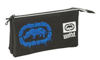 Safta ECKO UNLTD. World Etui, drievoudig, voor kinderen, ideaal voor schoolleeftijd, comfortabel en veelzijdig, kwaliteit en duurzaamheid, 22 x 3 x 12 cm, Zwart, M, Casual