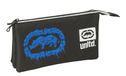 Safta ECKO UNLTD. World Etui, drievoudig, voor kinderen, ideaal voor schoolleeftijd, comfortabel en veelzijdig, kwaliteit en duurzaamheid, 22 x 3 x 12 cm, Zwart, M, Casual