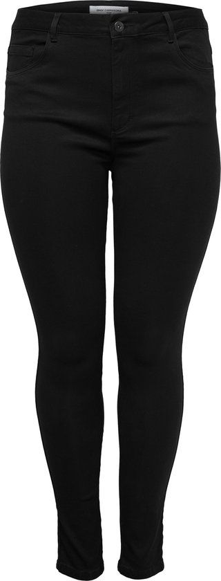 ONLY CARMAKOMA CARAUGUSTA HW SKINNY JEANS BLACK - W52 x L32 - Dames Jeans - Zwart