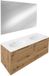 Saniclass Prime Balance Badkamermeubelset - 120x55x45cm - 2 ovale keramische wasbakken wit - 2 kraangaten - 4 lades - rechthoekige spiegel - rustiek eiken