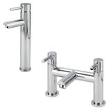 Hudson Reed Mirage Mitigeur haut pour lavabo et remplisseur de baignoire - Chrome - Design moderne
