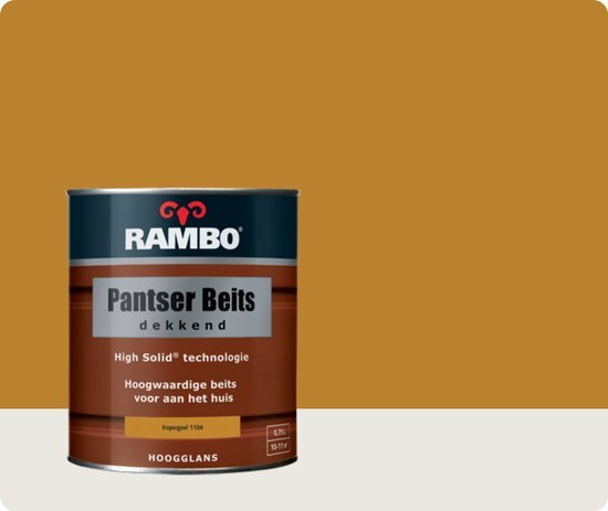 Rambo Pantser Beits Dekkend - 0 75 liter - Kopergeel