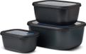 Merkloos Cirqula multikom set, 3-delig, rechthoekig, Nordic black