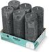 Bolsius bougie conique 190/68mm 65 heures de combustion gris tempête (6x)