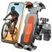 Support de téléphone pour vélo - Libération rapide - Verrouillage sécurisé - Rotation à 360 degrés - 4,7 à 6,9 pouces - Pour scooter et moto