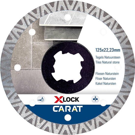 CARAT CTXLOCK125 Diamantzaag X-LOCK Tegels Ø125x22,23 MM