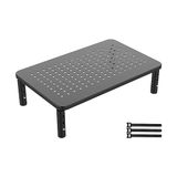 GRIFEMA GB1051 PC-monitorverhoger, in hoogte verstelbare monitorstandaard (3 types), geschikt voor pc-monitoren, laptops, printers, maximale belasting 20 kg, zwart