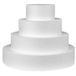 Merkloos Piepschuim taart - 4-laags - D25 x H20 cm - wit