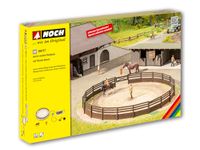 Noch 66717 Micro-Motion Paardrijplaats met paardenboxen, kleurrijk