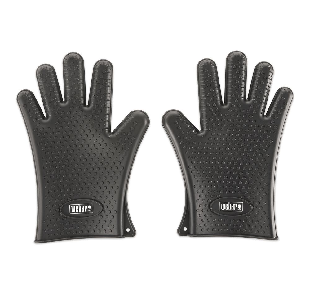 Weber 7017 Silicone BBQ Gloves - Black