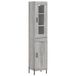 vidaXL Hoge kast - 34,5x34x180 cm - bewerkt hout - grijs sonoma eikenkleurig