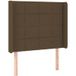 Tête de lit à LED marron foncé 103x16x118/128 cm tissu