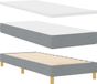 vidaXL Boxspring bed met hoofdeinde Lichtgrijs Stof 200 x 80 cm
