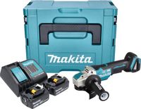 Makita DGA 520 STJX1 meuleuse d'angle sans fil 18 V 125 mm X-LOCK Brushless + 2x batterie 5.0 Ah + chargeur + Makpac