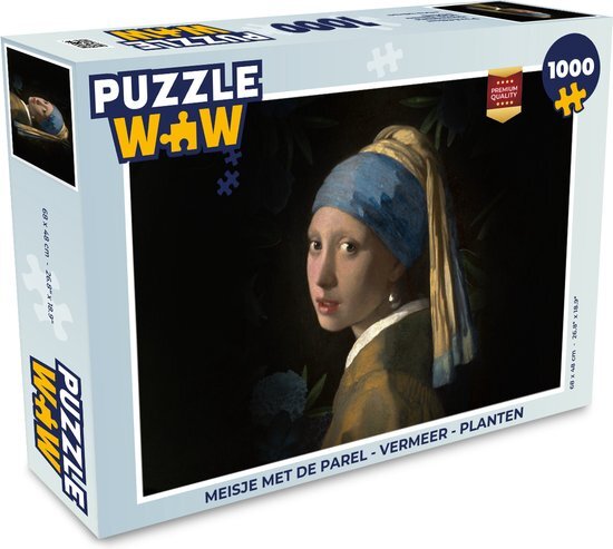 MuchoWow Puzzel Meisje met de parel - Vermeer - Planten - Legpuzzel - Puzzel 1000 stukjes volwassenen