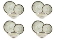 Excelsa 12-delig Keramiek Servies met Reactief Effect voor 4 Personen