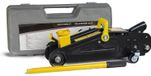 Cric hydraulique 2 tonnes Roues bidirectionnelles Profil extra bas Avec étui Noir et jaune
