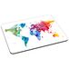 PEDEA Gaming en Office muismat met vastgenaaide randen en antislip onderkant 22 x 18 cm kleur world