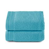 Top Towel Premium grote badhanddoeken, 2 handdoeken, 50 x 100 cm, 100% katoen, 600 gram, aquamarijn