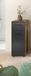 Hioshop Ice badkamerkast 1 deur, 1 lade zwart mat, eiken decor.