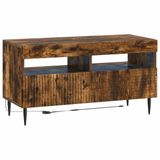 vidaXL - LED - tv-meubel - HAARLEM - 81 x 35 x 43 cm - Gerookt eiken