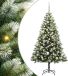 vidaXL Kunstmatige Scharnierende Kerstboom met Gevlokte Sneeuw Warmwit