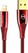 Mcdodo Shark 3A Lightning Ladekabel Nylon Bruchsicher Datenkabel Schnell Ladegerät Fast Charge für iPhone 1.2m rot