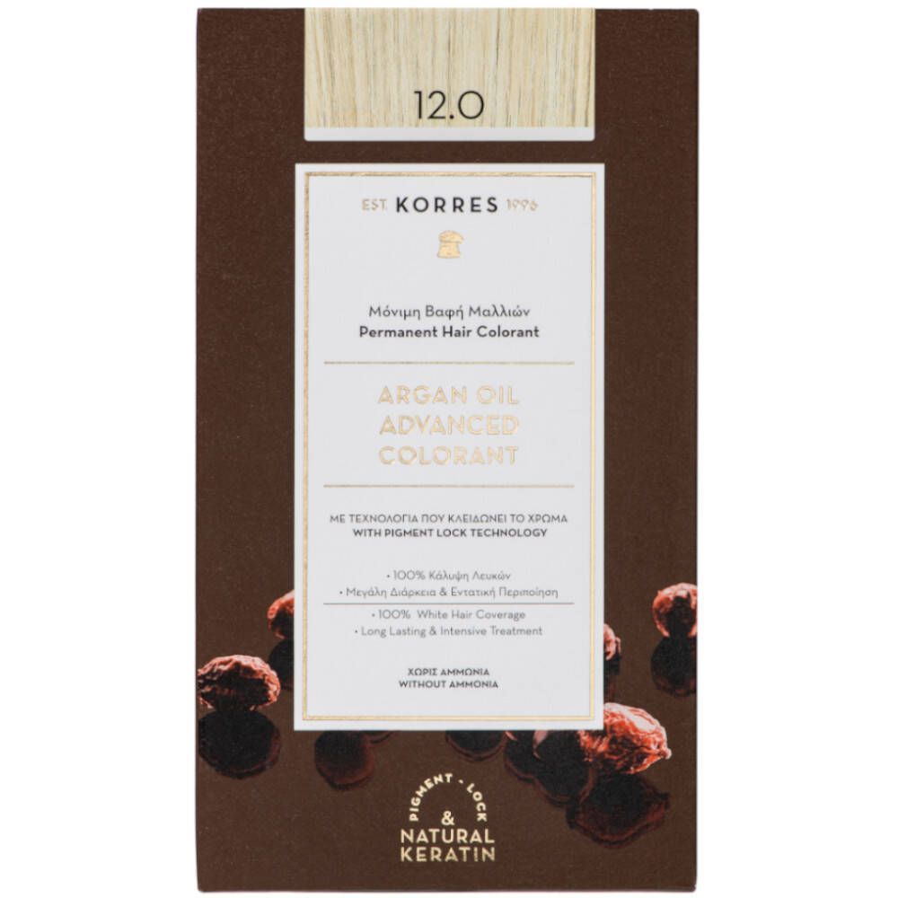 Korres Argan Oil Advanced Colorant 12.0 Special Blonde 1 set