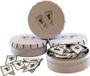 Merkloos / Sans marque Blikje gevuld met begrafenis paperclips - 25 stuks - Wit met zwart