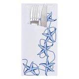 Bestek Sachets + Servet "Just In Time"-"Antibes" 90 + 10Pe Gsm + (18Gsm) 11,2X22,5 Cm Wit Cellulose - 100 stuks